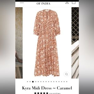 Kyra Midi Dress - Caramel
